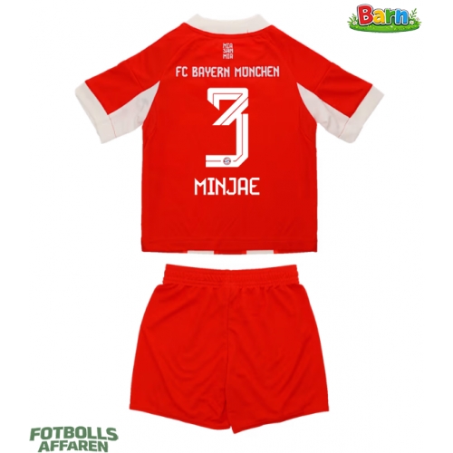 Bayern Munich Kim Min-jae #3 Hemmaställ Barn 2025-26 Kortärmad (+ Korta byxor)